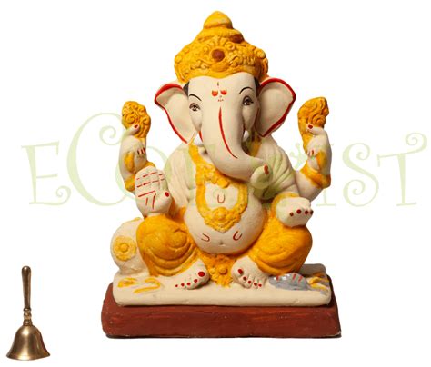 G|PM|Sv|12.5:Eco PaperMache Ganesh Idol: Srivatsa 12.5″ | eCoexist