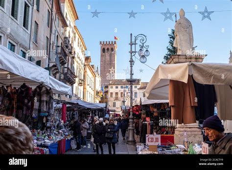 Christmas Market Bassano Del Grappa Italy December 2019 Stock Photo