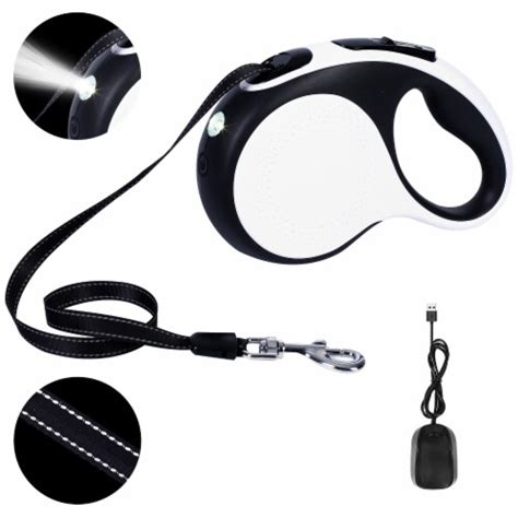 Retractable Dog Leash with LED Light for Small Medium Dogs, QKAMOR 16FT ...