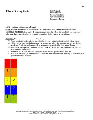 Fillable Online 54- 5 point rating scale Fax Email Print - pdfFiller