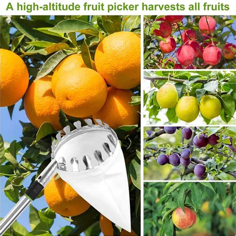 Fruit Picker Extension Poles Adjustable Extendable Picker Pole Tool