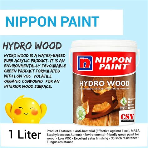 Nippon Paint Hydro Wood Liter Satin Lazada