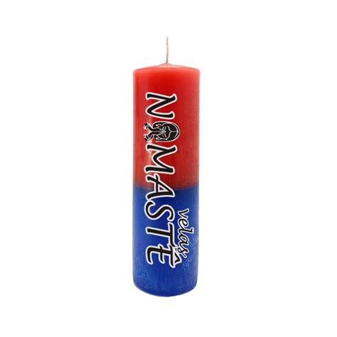 Vela Dias Bicolor Vermelha E Azul G Velas Namaste