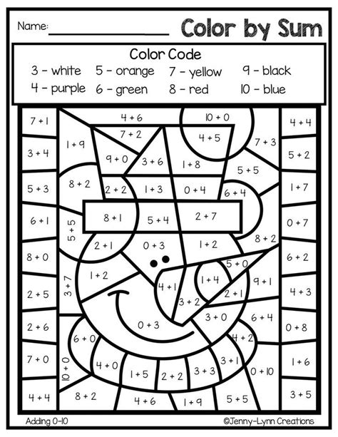 Winter Kindergarten Math Worksheets