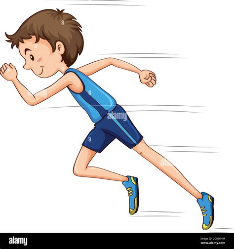 Cartoon Man Running Fast