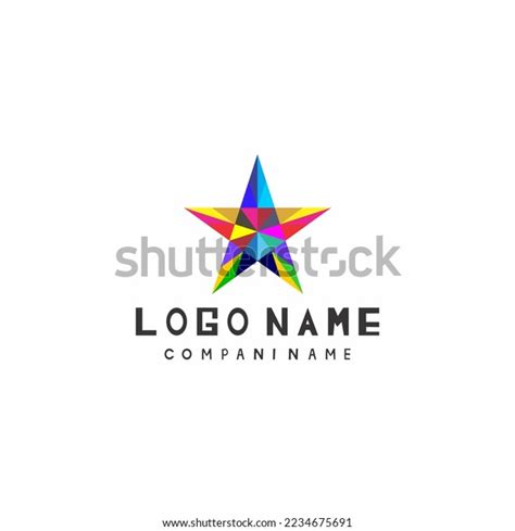 White Background Star Logo Vector Eps Stock Vector (Royalty Free ...