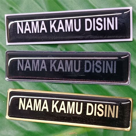 Jual Papan Nama Dada Name Tag Custom Nametag Badge Peniti Magnet