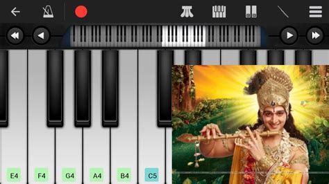 Star Plus Mahabharat Lord Krishna Flute Music Piano Tutorial With