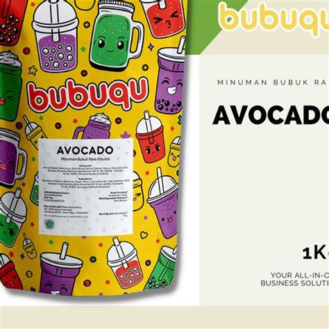 Jual Bubuqu Powder Drink Avocado Milk Bubuk Minuman Alpukat Susu Kg