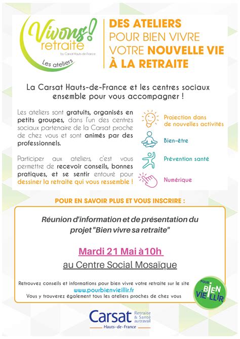 Vivons Retraite Mai 2024 Centre Social Mosaique