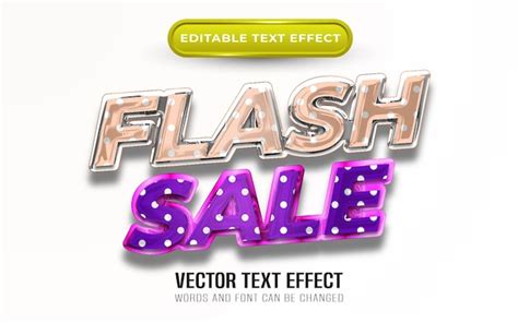 Effet De Texte De Vente Flash Vecteur Premium