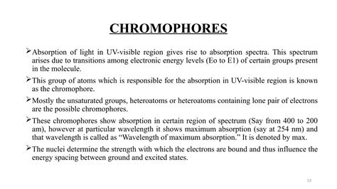 Uv Visible Spectrophotometry Introduction Spectral Shifts