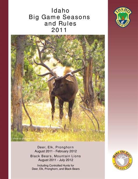 2011 Idaho Big Game Regulations by Idaho FishGame - Issuu