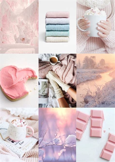 Winter pastel aesthetic inspiration mood board valentine’s day | Valentines wallpaper, Pastel ...