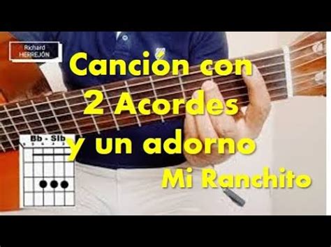 Como tocar Mi Ranchito en guitarra fácil con solo 2 Acordes y con