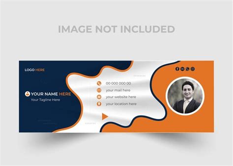 Premium Vector | Creative email signature layout