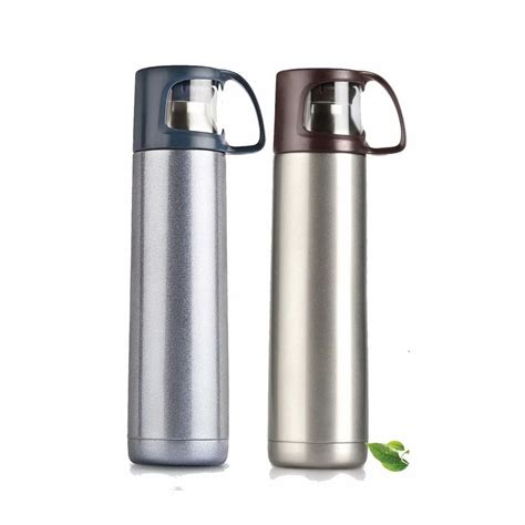 Silver Stainless Steel Hot And Cold Flask 500ml Promotional Flask For Water Storage At 360