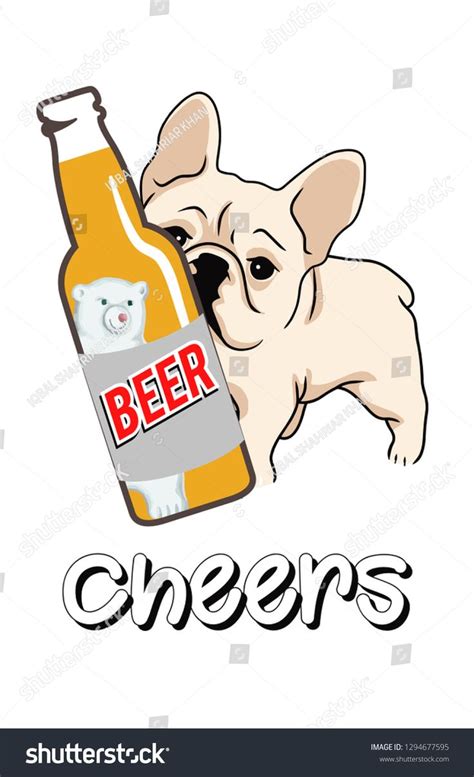 Funny Dog with Beer Vector