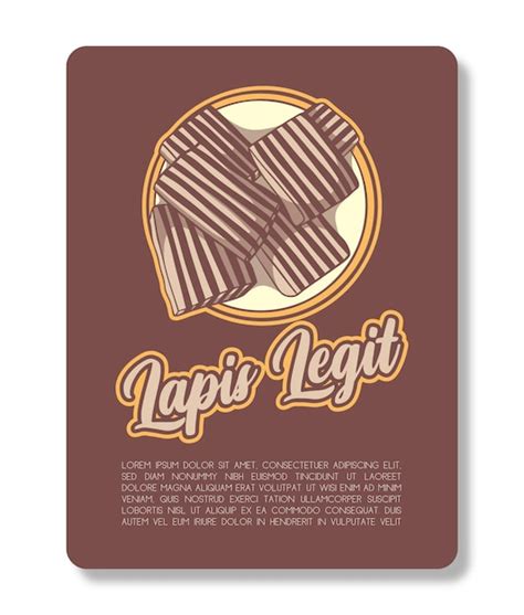 Premium Vector Indonesian Traditional Food Vector Illustration Lapis