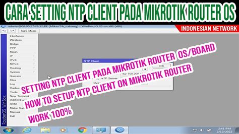 Setting Ntp Client Pada Mikrotik Router Os How To Setup Ntp Client On