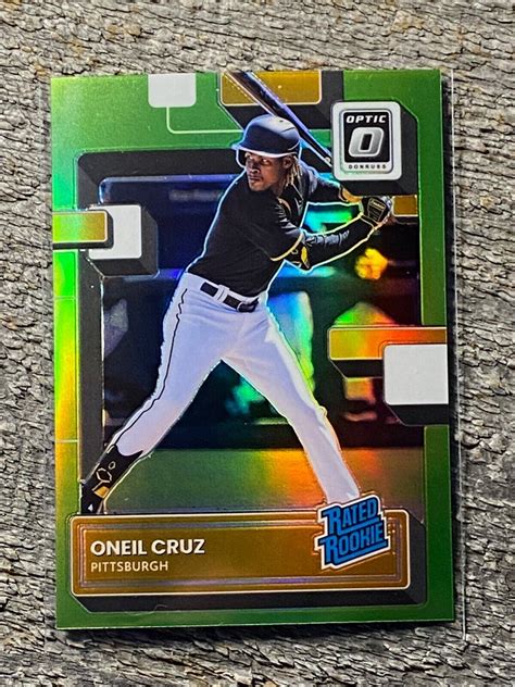 Oneil Cruz 2022 Donruss Optic Lime Green Prizm Rated Rookie RC 80