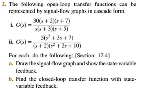 VIDEO Solution 2 The Following Open Loop Transfer Functions Can Be