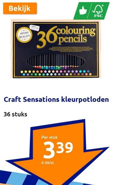 Craft Sensations Kleurpotloden 36 Stuks Aanbieding Bij Action