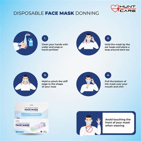 Five Colour Ply Adult Disposable Face Mask Prosafe