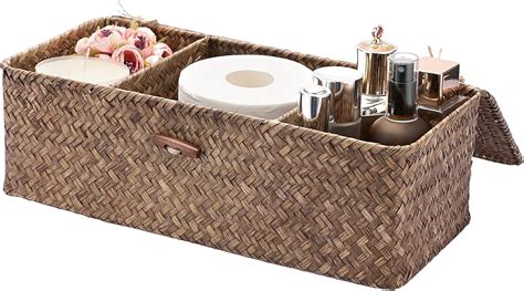 Amazon Sumnacon Bathroom Organize Basket Seagrass Toilet Tank