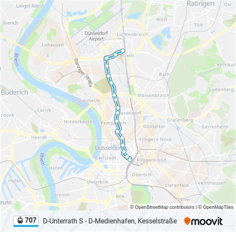 707 Route Fahrpläne Haltestellen Karten Düsseldorf Hbf Aktualisiert