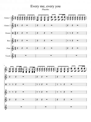 Free sheet music: Every You Every Me- by Placebo, Play and Download any ...