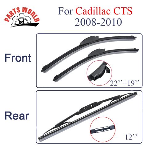 Rubber Front And Rear Wiper Blades For Cadillac Cts