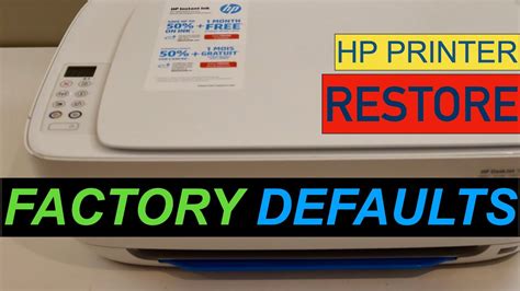 Hp Printer Restore Factory Defaults Youtube