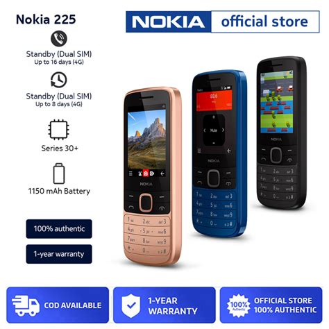 Nokia 225 Keypad Cellphone Original Dual SIM Keypad Phone Mobile Phone