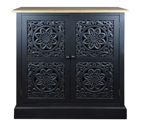 Commode 2 Portes MOSA Noire Pas Cher Commode BUT Ventes Pas Cher