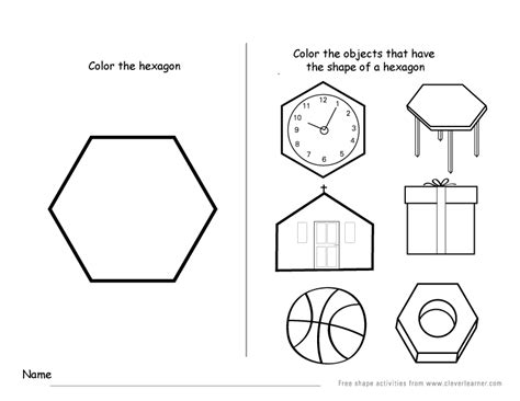 Hexagon Worksheet For Preschool - Breadandhearth