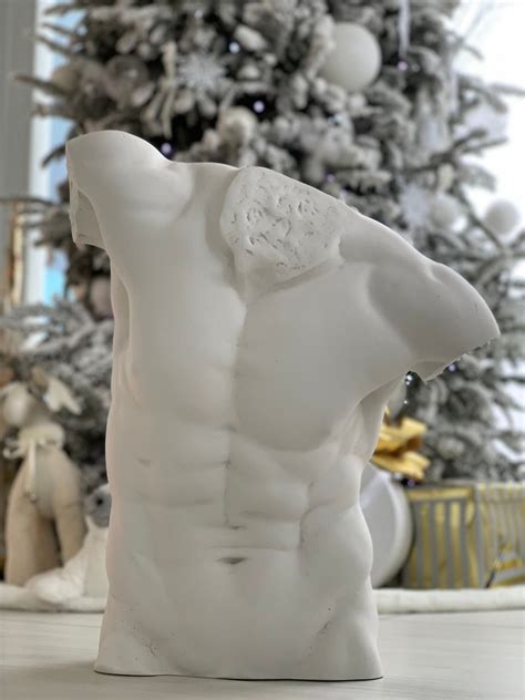 Male Torso Statue Greek Roman Nude Man Large Body Etsy