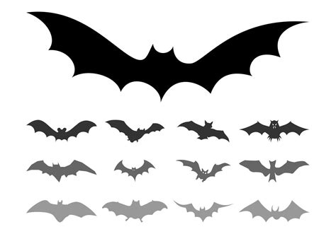 Halloween Bat Silhouette Template