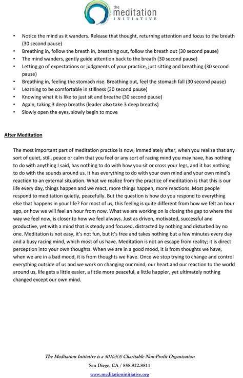 Guided Meditation Script For Anxiety Pdf Yoiki Guide