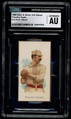 1888 Allen Ginter N28 Album A16 Tim Timothy Keefe HOF CSG Authentic