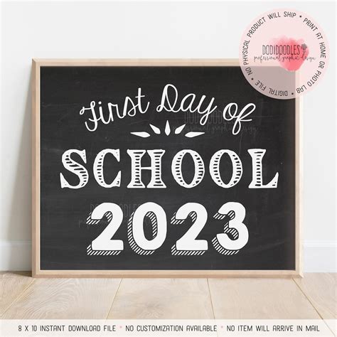 First Day of School 2023, First Day Signs, First Day of School Sign ...