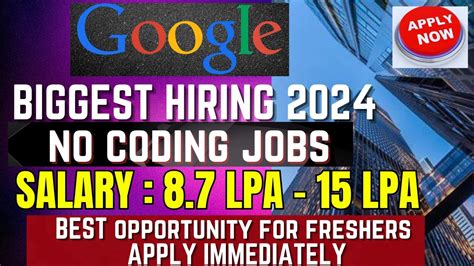 Google Biggest Hiring Of The Year GOOGLE Recruitment 2023 Google