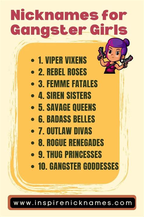 Nicknames for Gangster Girls - Unleash Your Inner Rebel