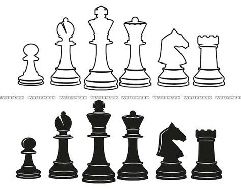 Chess Pieces Svg Chess Pieces Cut File Chess Pieces Dxf Etsy India