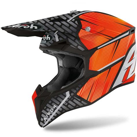 Casco Moto Cross Enduro Airoh Wraap Idol Arancio Opaco Vendita Online