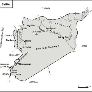 Syria – precipitation distribution map | Download Scientific Diagram