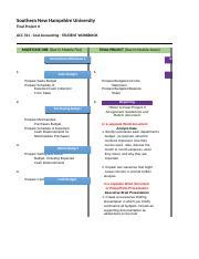 Acc Final Project Ii Student Workbook Week Xlsx Southern New