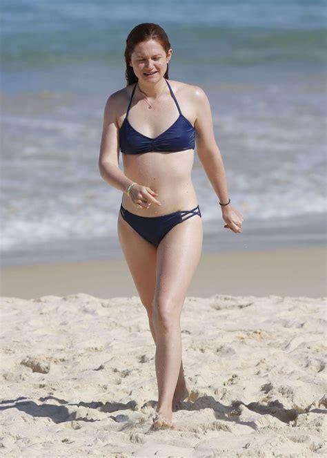 Bonnie Wright In Blue Bikini 2016 04 GotCeleb