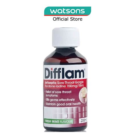 Difflam Antiseptic Sore Throat Gargle Relief Sore Throat Symptoms