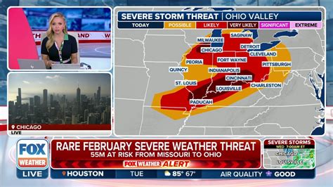 Severe weather threat grows in the Great Lakes, Ohio Valley